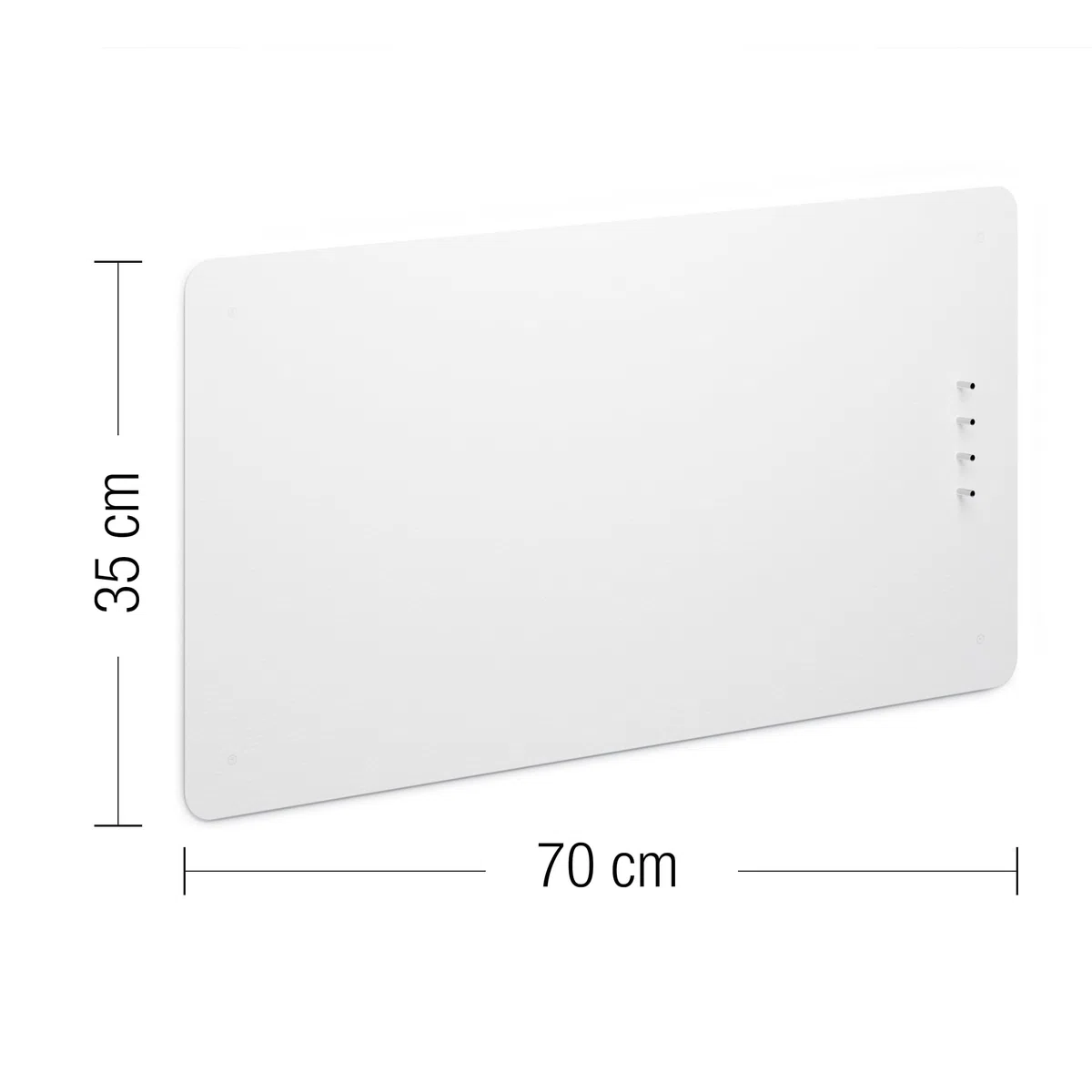 Flatbo Magnettafel aus Metall, 70 x 35 cm, Tafel für Postkarten, Urlaubssouvenirs oder Notizen. Inklusive 4 Magnete und Montageset.