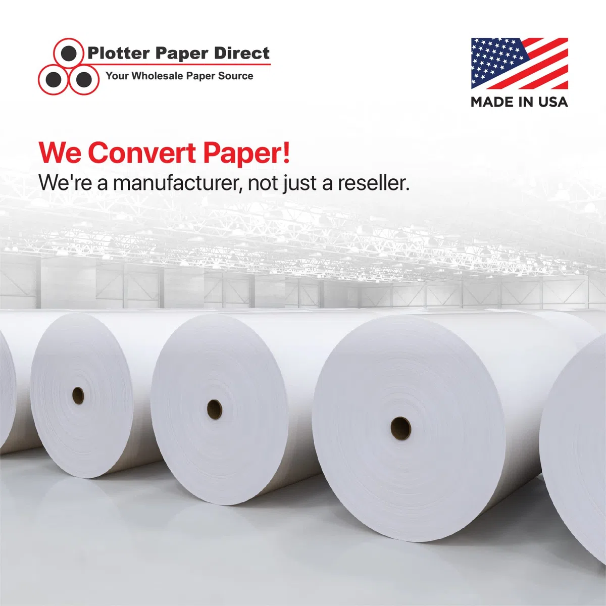 Plotter Paper Direct Unbeschichtete Inkjet-Bond-Papierrolle, 10,9 kg, 4 Rollen, 76,2 cm x 90 m, 5,1 cm Kern)
