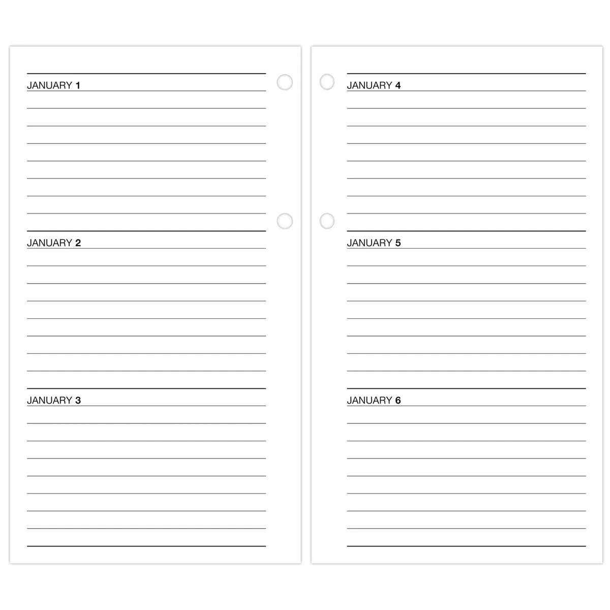 AT-A-GLANCE 2026 Schreibtischkalender-Nachfüllpackung, täglich, 11,4 x 20,3 cm, groß, lose Blätter (E2105026)