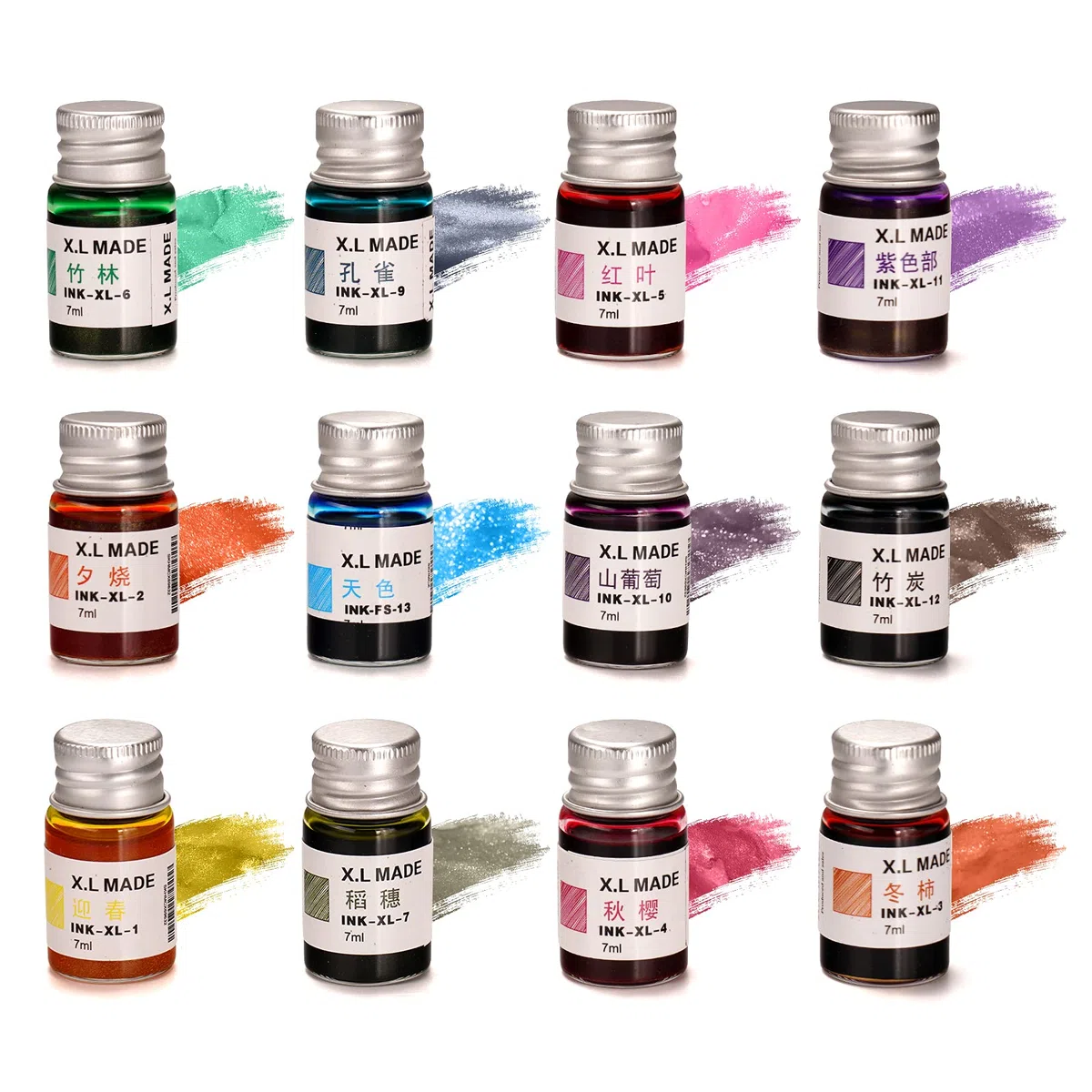 Glas Dip Pen Ink Set, kalligraphie tinte set, 12 bunten Tinten, Kaligraphie-Sets für Kunst, Schreiben, Unterschriften, Dekoration, Geschenk