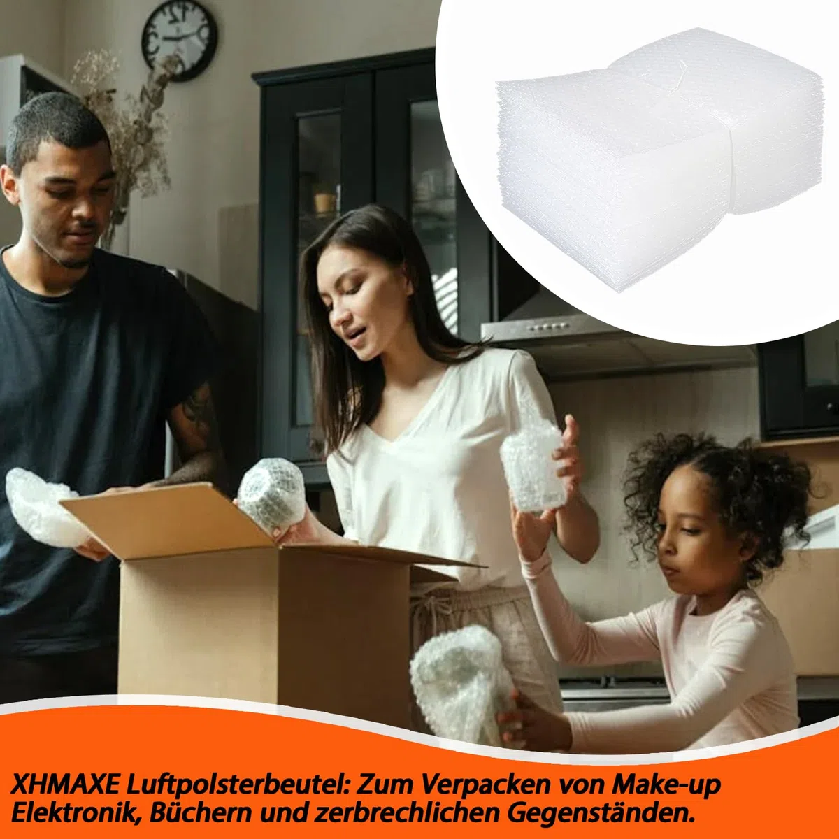50 Stück Luftpolsterbeutel, 20x25 cm Doppelwandige Luftpolsterumschläge mit extra Polsterung – Klare Luftpolstertaschen ideal für Versand, Lagerung & Umzug von Geschirr, Porzellan und Elektronik