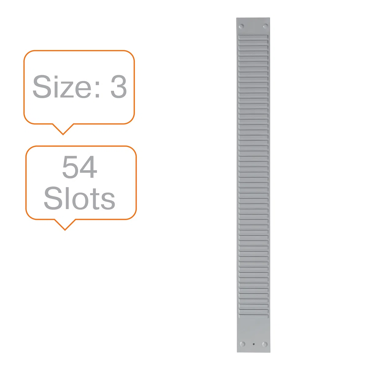Nobo 1900404 Kartentafel-Zubehör Kartenträger für Stecksystem, Index 3, 1 Stück, grau
