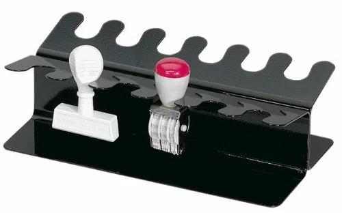 Für 12 Stempel gerader Stempelträger, Stempelleiste 12-fach Schwarz Stempelhalter, 12-fach Schwarz