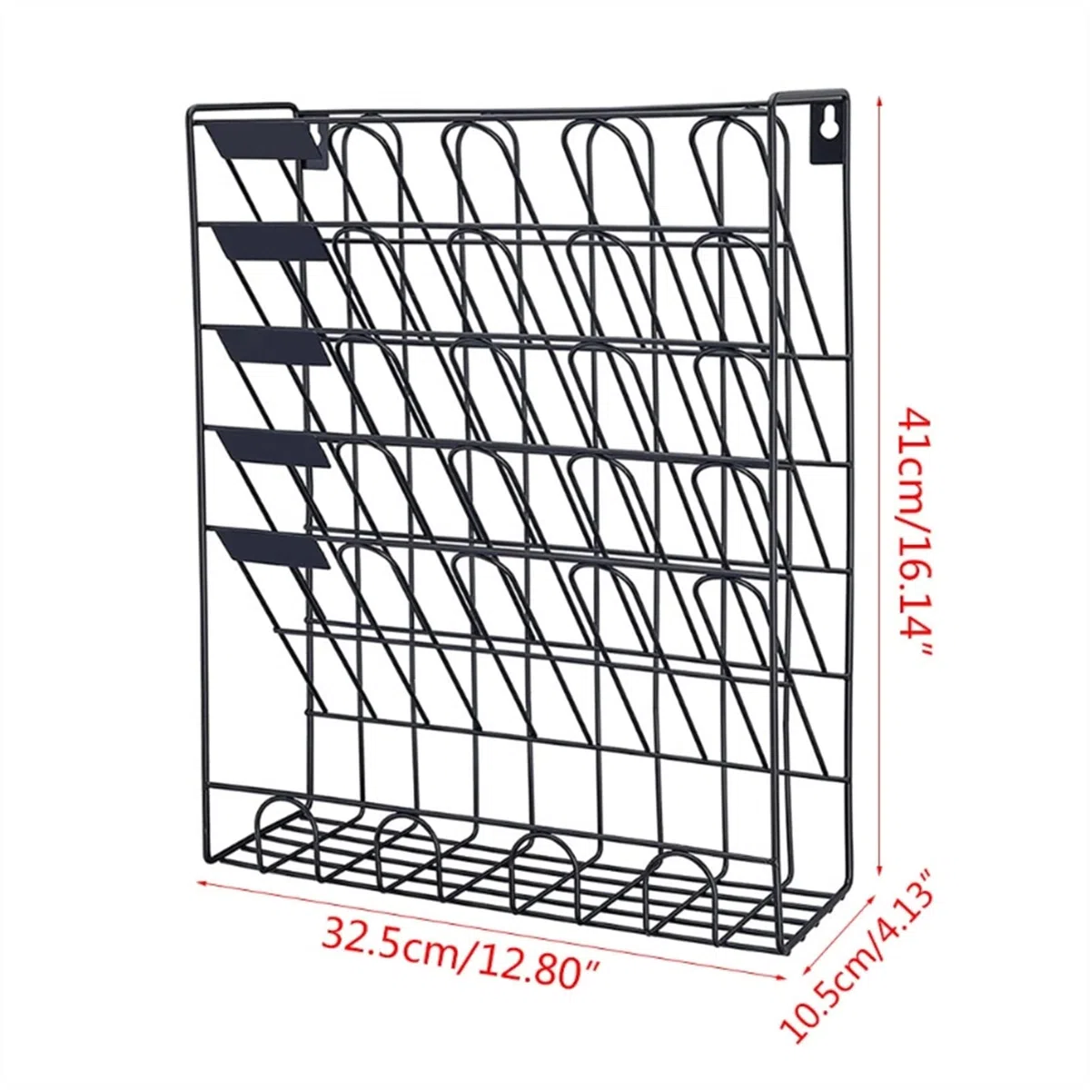 Mesh Wandliteraturhalter， An der Wand montierter Aktenhalter aus Metall mit 6 Fächern, Zeitschriftenpostständer, verwendet for die Aufbewahrung von Dokumenten und Schreibwaren im Home-Office-Schreibti