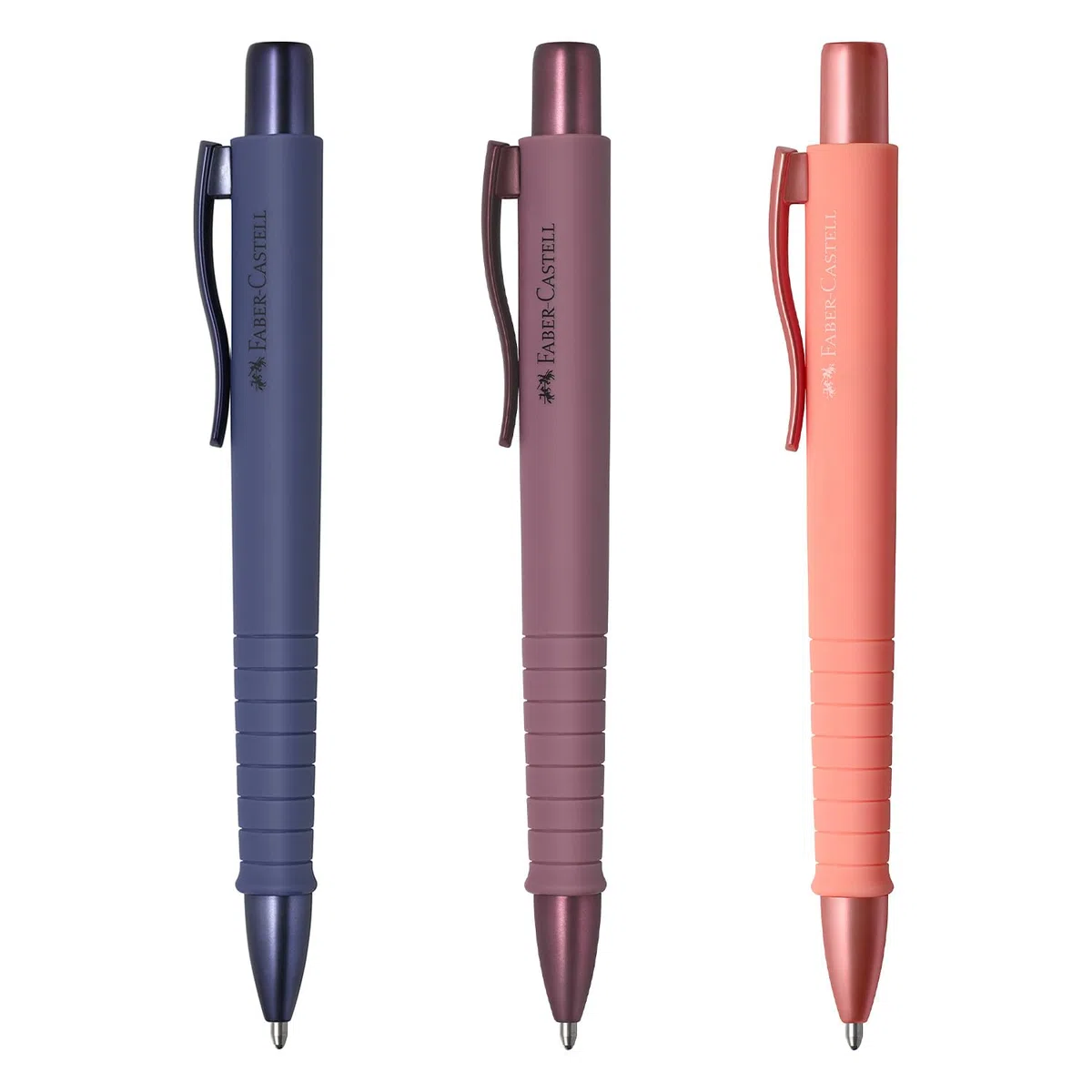 Faber-Castell - Kugelschreiber Poly Ball Urban, 3 Stück | Auswechselbare XB Mine, dokumentenecht, ergonomische Dreikantform für komfortables Schreiben