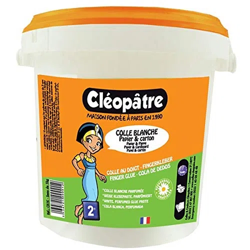 Cléopâtre - CB1K – Klebepaste Vorratstopf, 1 kg, Weiß