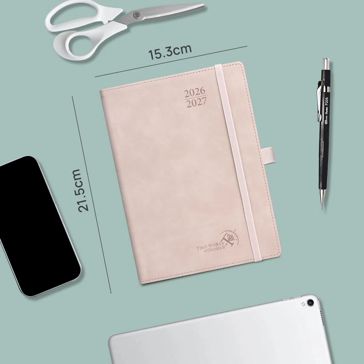 POPRUN Lehrerkalender 2026 2027 A5 auf Deutsch - Lehrerplaner 26/27 für die Vorbereitung mit Monatliches Register. Schulplaner mit PU-Leder Softcover für Lehrerinnen und Lehrer (Pazifikgrün)