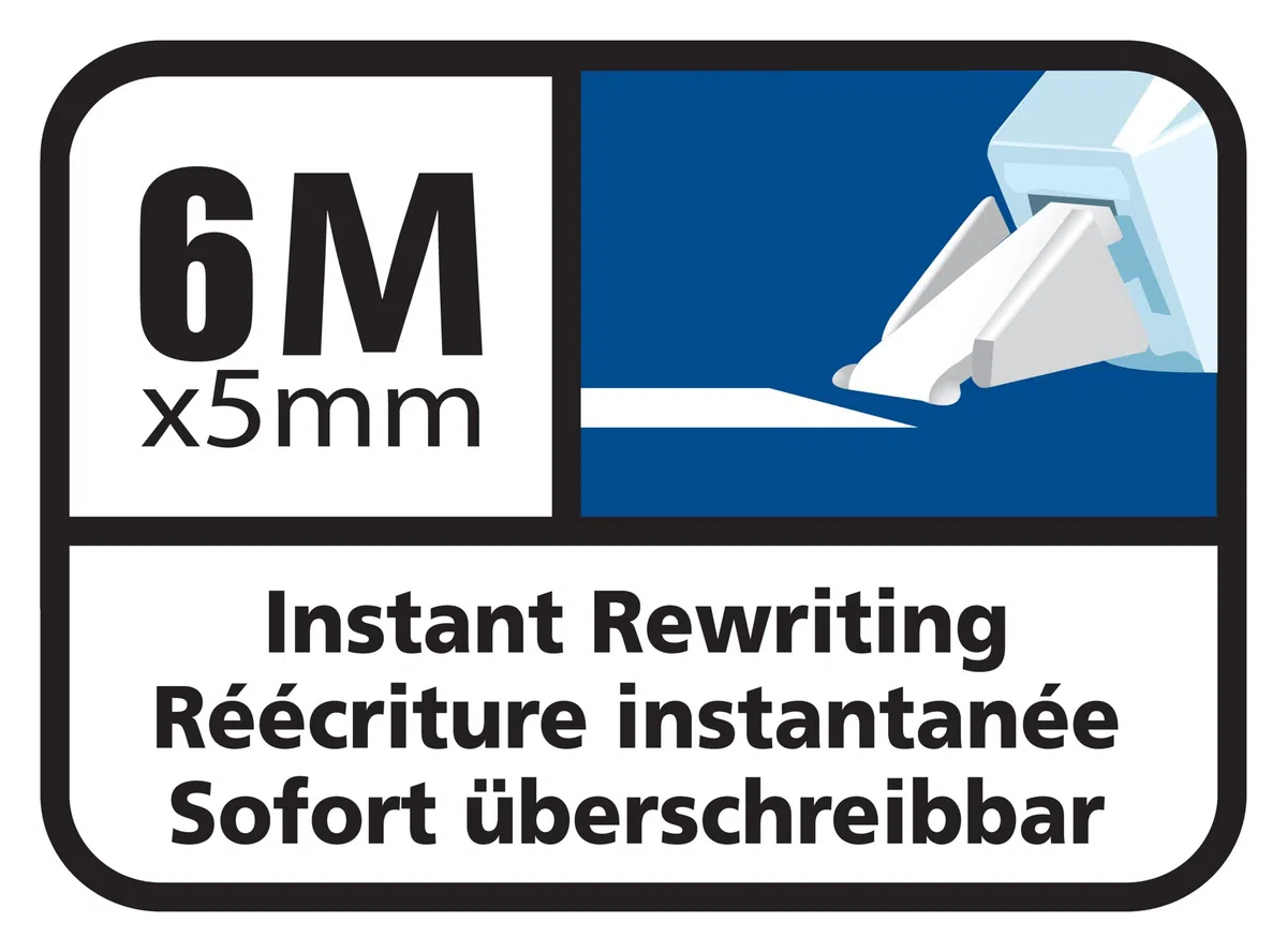 Tipp-Ex Korrekturroller Mini Pocket Mouse, Korrekturmaus, 6 m x 5 mm, 2x3er Pack, Ideal für das Büro, das Home Office oder die Schule, Single