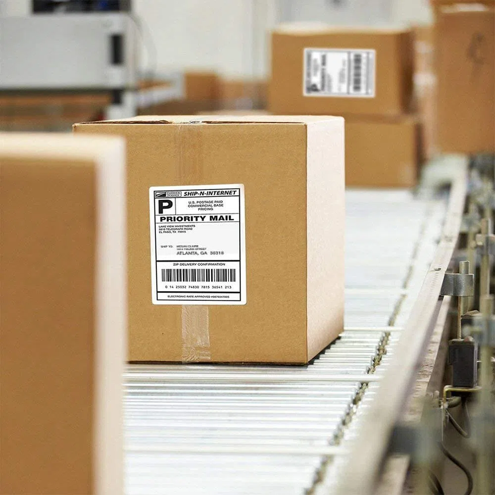 FungLam Thermopapier Versandetiketten, 4x6 DHL Etiketten, (102 x 152 mm 500 Stück) Wasserfester Versandaufkleber, BPA/BPS-frei