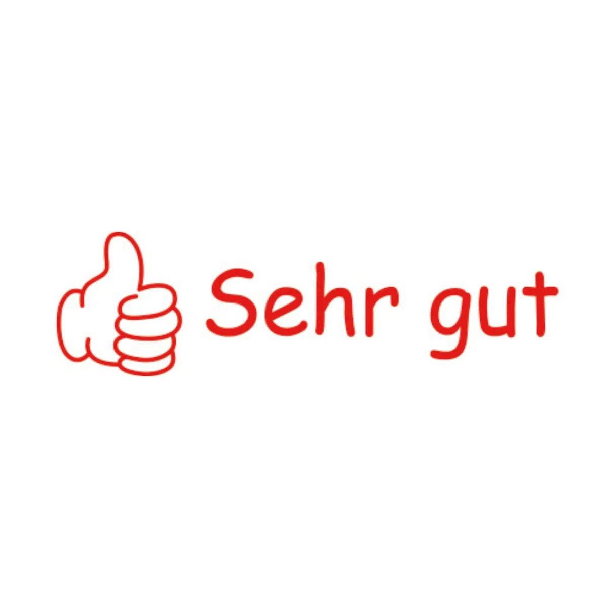 TimeTEX - "Perpetuum" Siebdruck-Stempel 4-in-1 "Hammer" | Wiederbefüllbarer Lehrerstempel für die Schule | 40x10 mm | ca. 5000 Stempelabdrücke | Stempelfarbe: rot