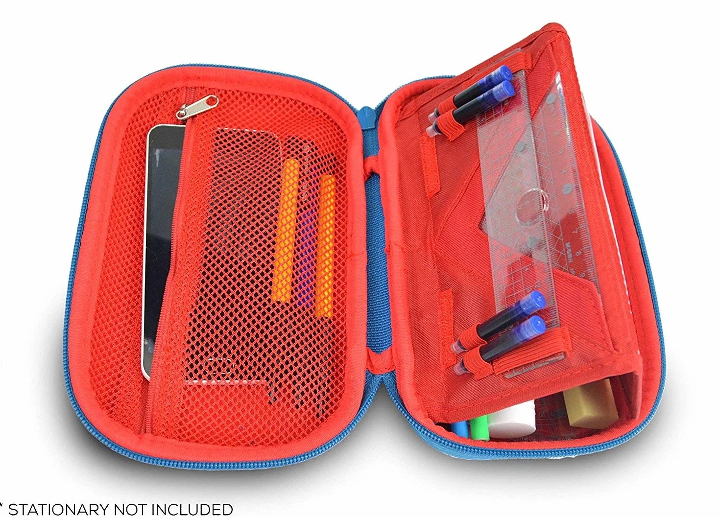 ZIPIT Wildlings Federmäppchen für Jungen, Großes Mäppchen für die Schule, Organizer-Etui für Kinder, Federmappe Schwarz