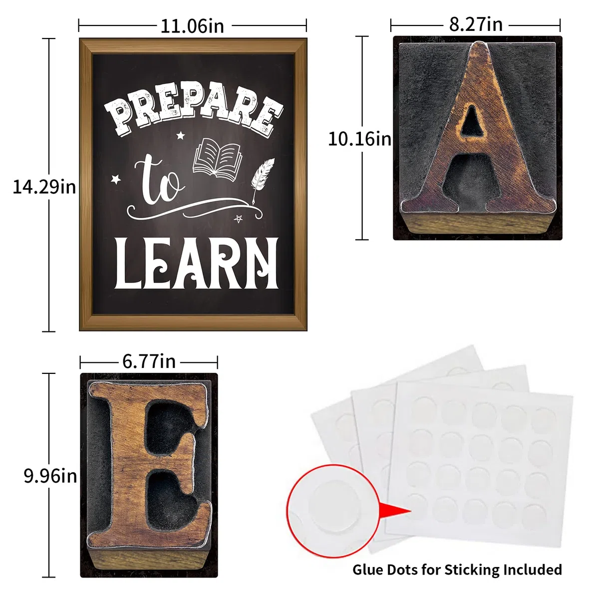 DUAIAI Klassenzimmer-Dekorationen, 18 Stück, Pinnwand, Klassenregeln, Poster für Klassenzimmer, inspirierendes, motivierendes Poster, Zitat für Schullehrerbedarf