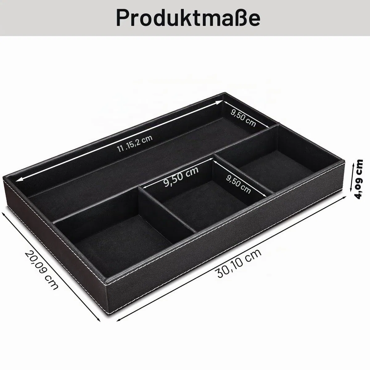 KINGFOM™ Leder Stiftablagen (Schwarz)