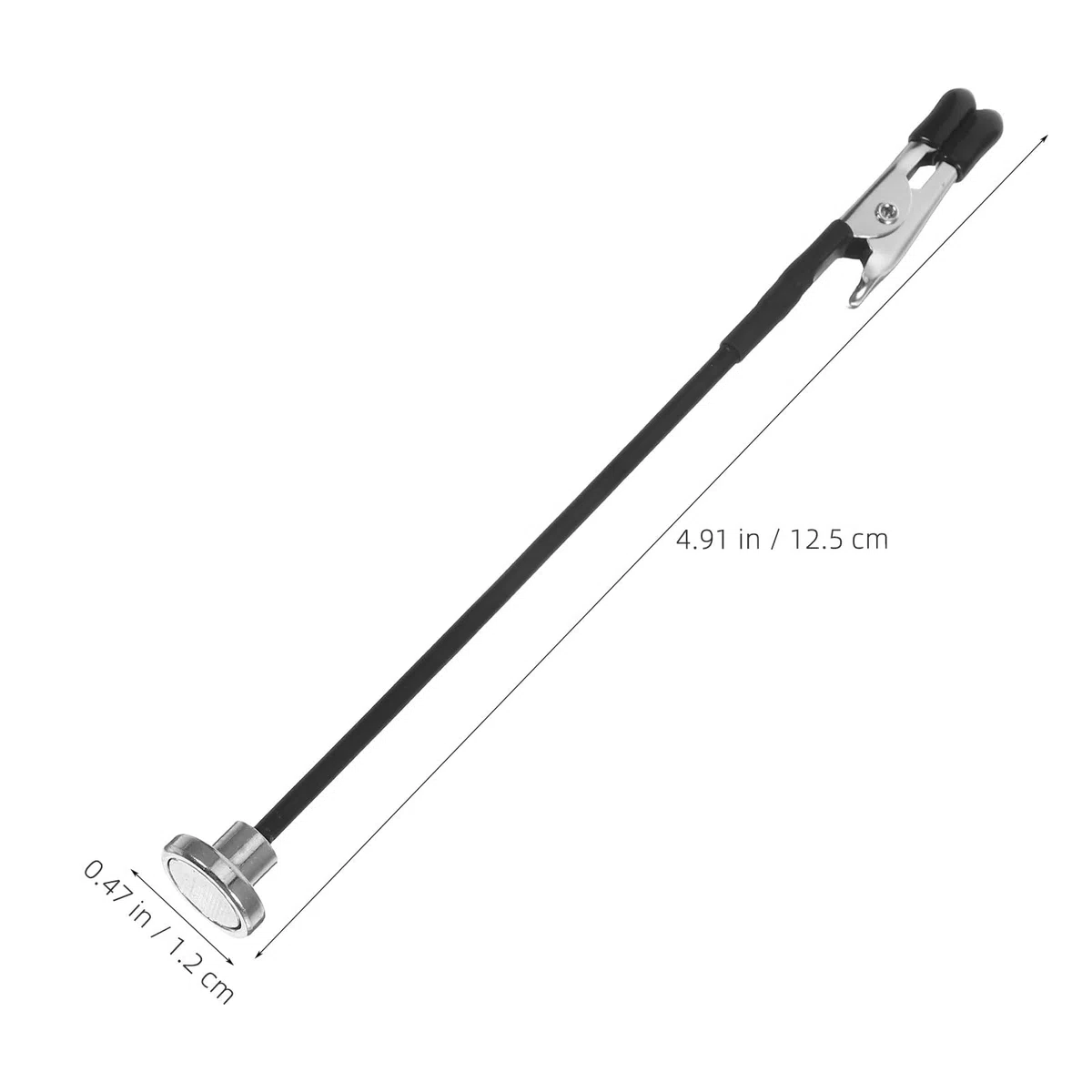 Magnetische Krokodilklemmen 12 Stück Verstellbar mit Biegsamer Magnetfuß Weicher Gummikopf Geeignet für Preisschilder und Schreibtisch Organizer