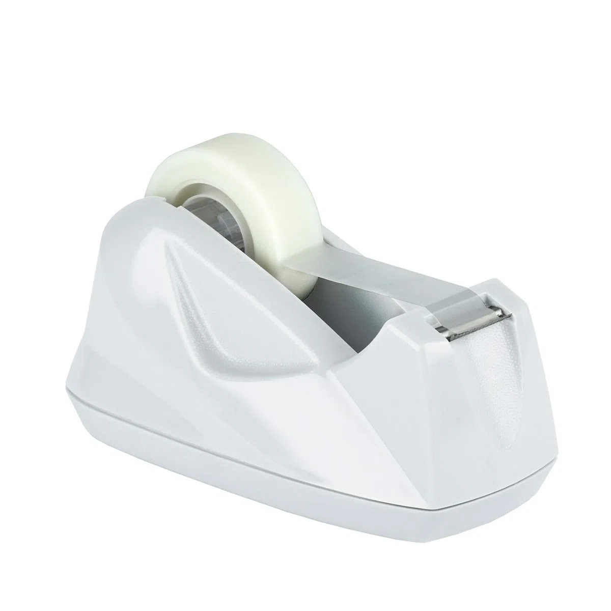 Acrimet Premium Desktop Klebebandabroller, Kunststoff, Rutschfeste Basis (Hochbelastbar) (Weiß Farbe)