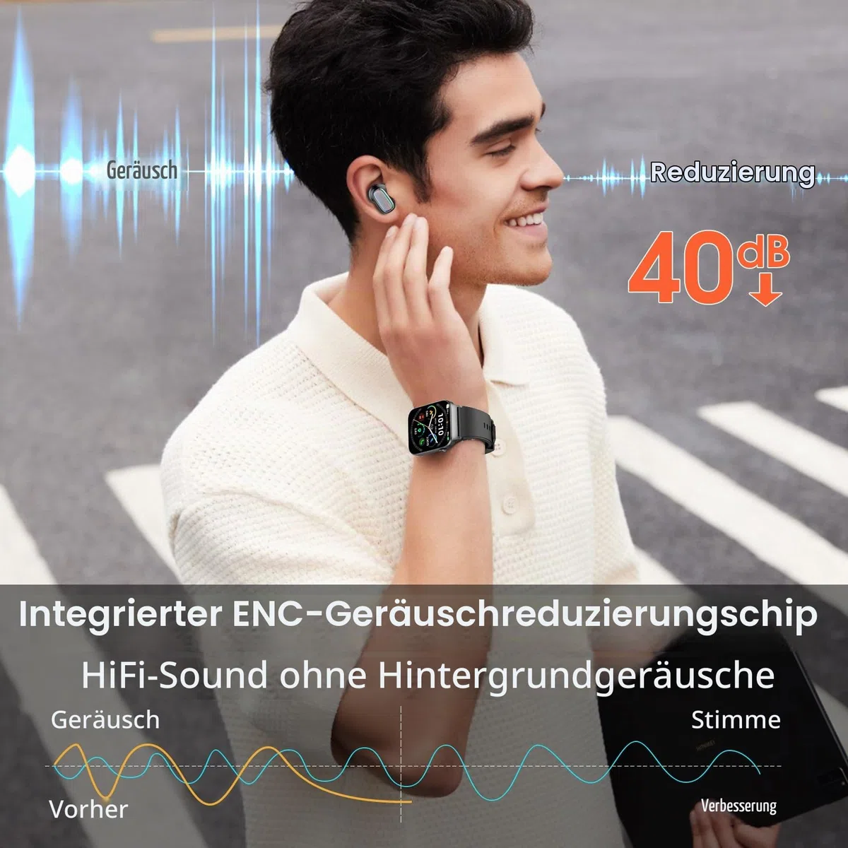 AI Kopfhörer Übersetzer, 3-in-1Echtzeit Sprachübersetzer Kopfhörer 164 Sprachen mit App, 6 Übersetzungsmodi, 40H Bluetooth 5.4 Übersetzer für Studium, Reisen, Schwarz