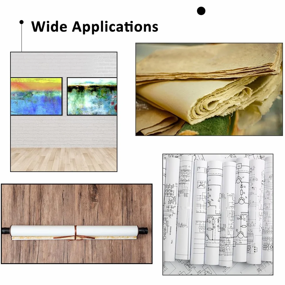 SUPERFINDINGS 2 Stück Papier Poster Rolle 35x6.5cm Zeichenversand Rolle Schwarze Bauzeichnungs Aufbewahrungsröhre Kalligrafie Malerei Röhre Zum Aufbewahren von Papier Kunst Karten Dokumenten