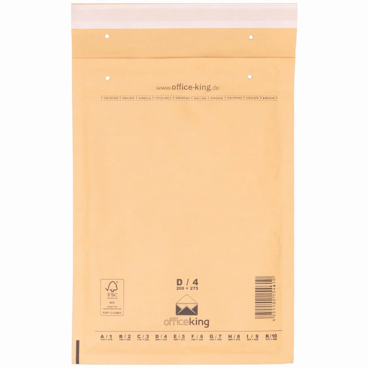 verpacking 1000 D/4 Luftpolstertaschen Versandtaschen Luftpolsterumschlag Luftpolsterversandtaschen 200 x 275 mm Braun