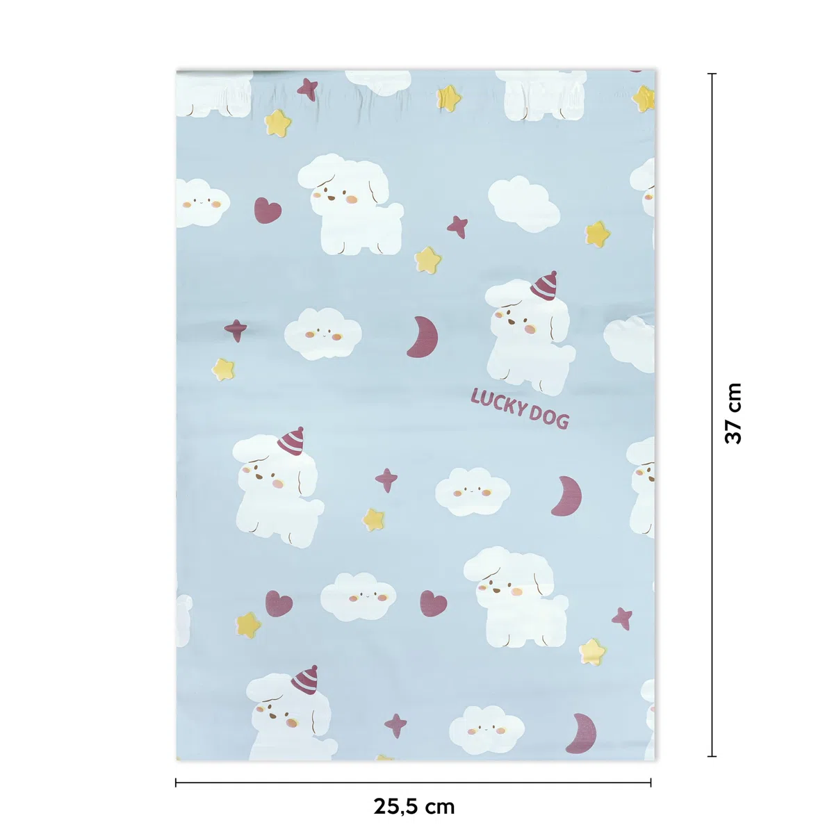 50 Versandbeutel Plastik Versandtaschen selbstklebend und blickdicht Versandtüten aus Plastik (LUCKY DOG 255x370mm)