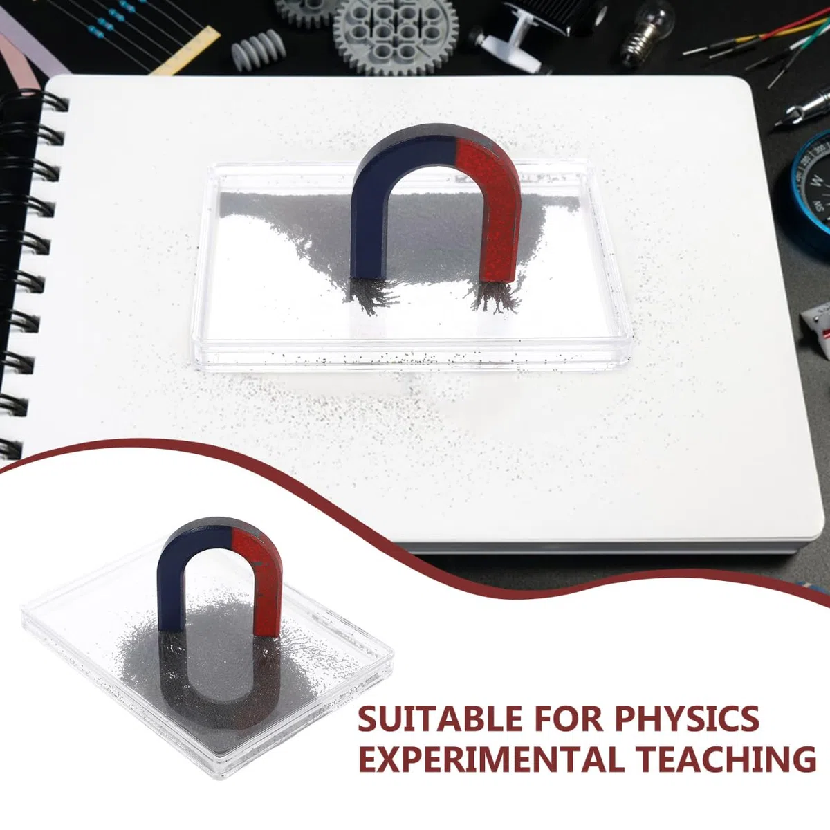 Physiklaborausrüstung Magnetischer Demonstrator Eisen Eisenspäne-Sets Für Wissenschaftliche Experimente