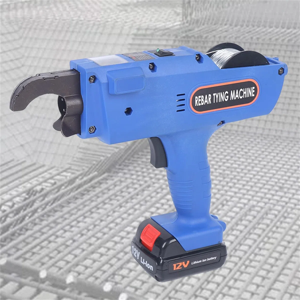Elektrische Rebar Bindemaschine Bindegerät für Stahlbandbindung mit Lithium-Ionen-Akkus, 0,8mm Draht, 12V, 4500mAh Kapazität | Baustellenwerkzeug