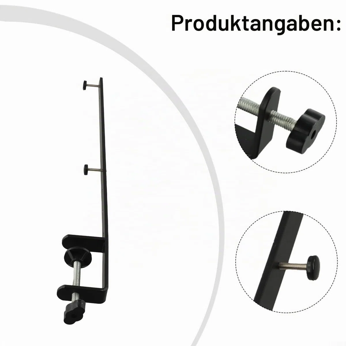 2 x verlängerte Metall-Schreibtischklemme. Stecktafel-Befestigungshalterung, Schreibtisch-Organisationshalter für Büro, Gaming, Wohnzimmer, Küche