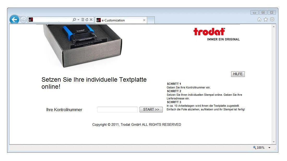 trodat 44084 Textstempelautomat Printy 4911 4.0, schwarz