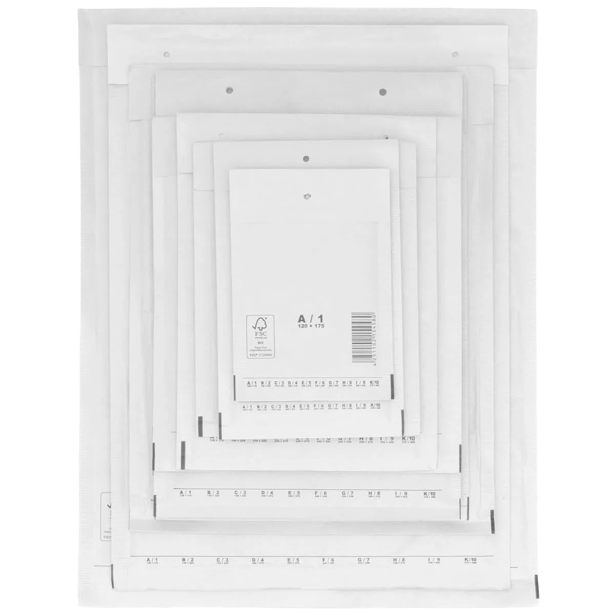 verpacking Luftpolstertaschen 170 x 225 mm Weiß C3 [Größe und Stückzahl wählbar] selbstklebend geeignet für DIN A5 B6+ Versandtaschen mit Luftpolster 50 Stück