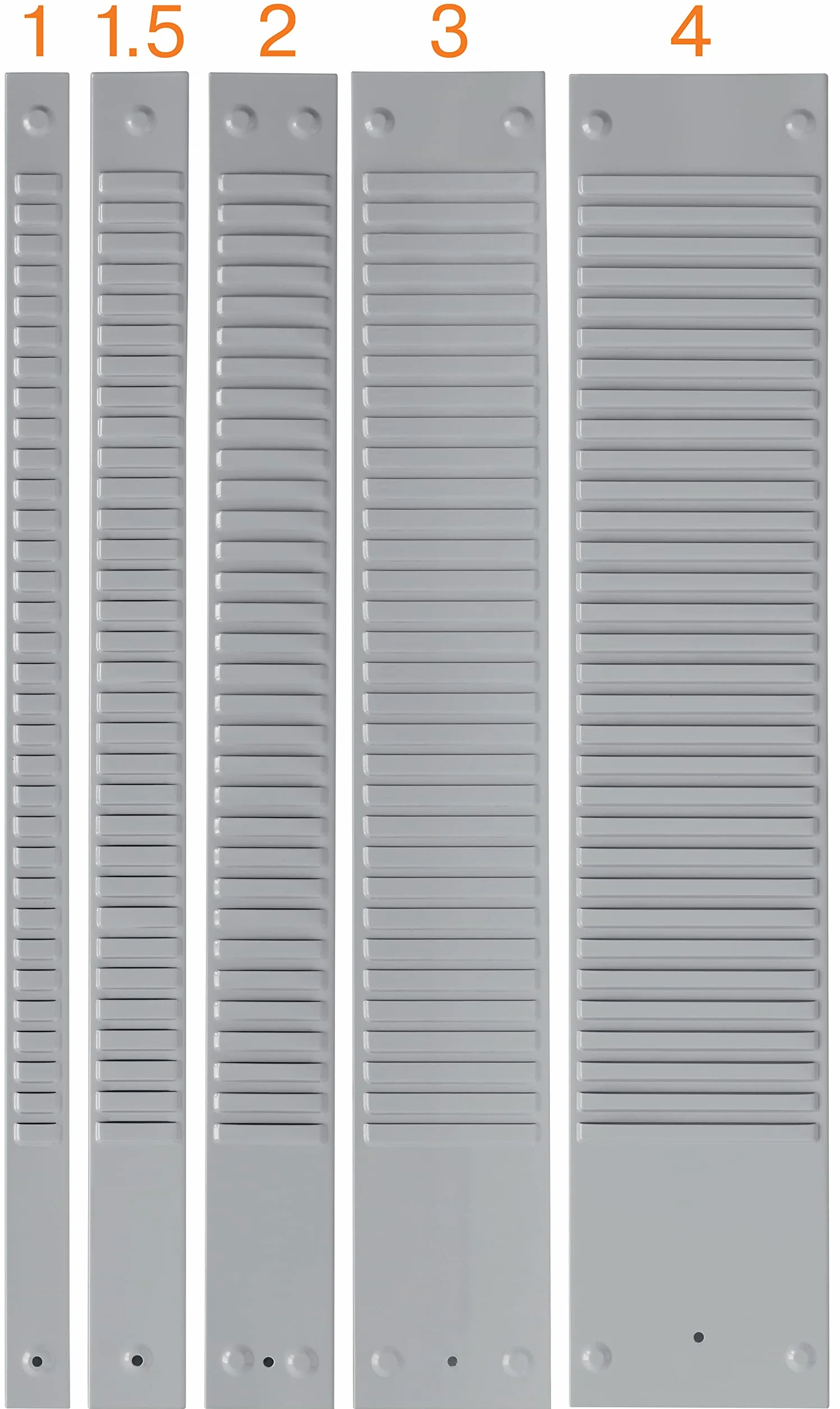 Nobo 1900404 Kartentafel-Zubehör Kartenträger für Stecksystem, Index 3, 1 Stück, grau