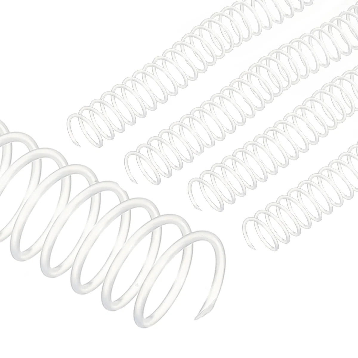 PATIKIL 22mm(7/8") Kunststoff-Spiralbindungsspulen, 20 Stück Bindungsspiralen 190 Blatt Kapazität 3:1 Pitch Bindungsspiralen für das Binden von Papiervorlagen, Transparent