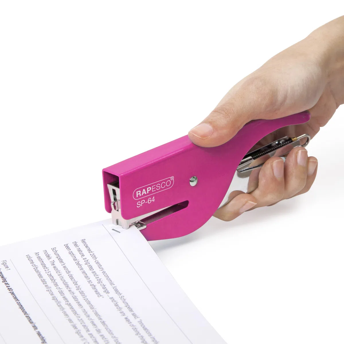 Rapesco 1382 SP-64 Heftzange und 1000 Heftklammern des Typs 21/4mm, 12 Blatt Kapazität, Fuchsia (Packung mit 2)