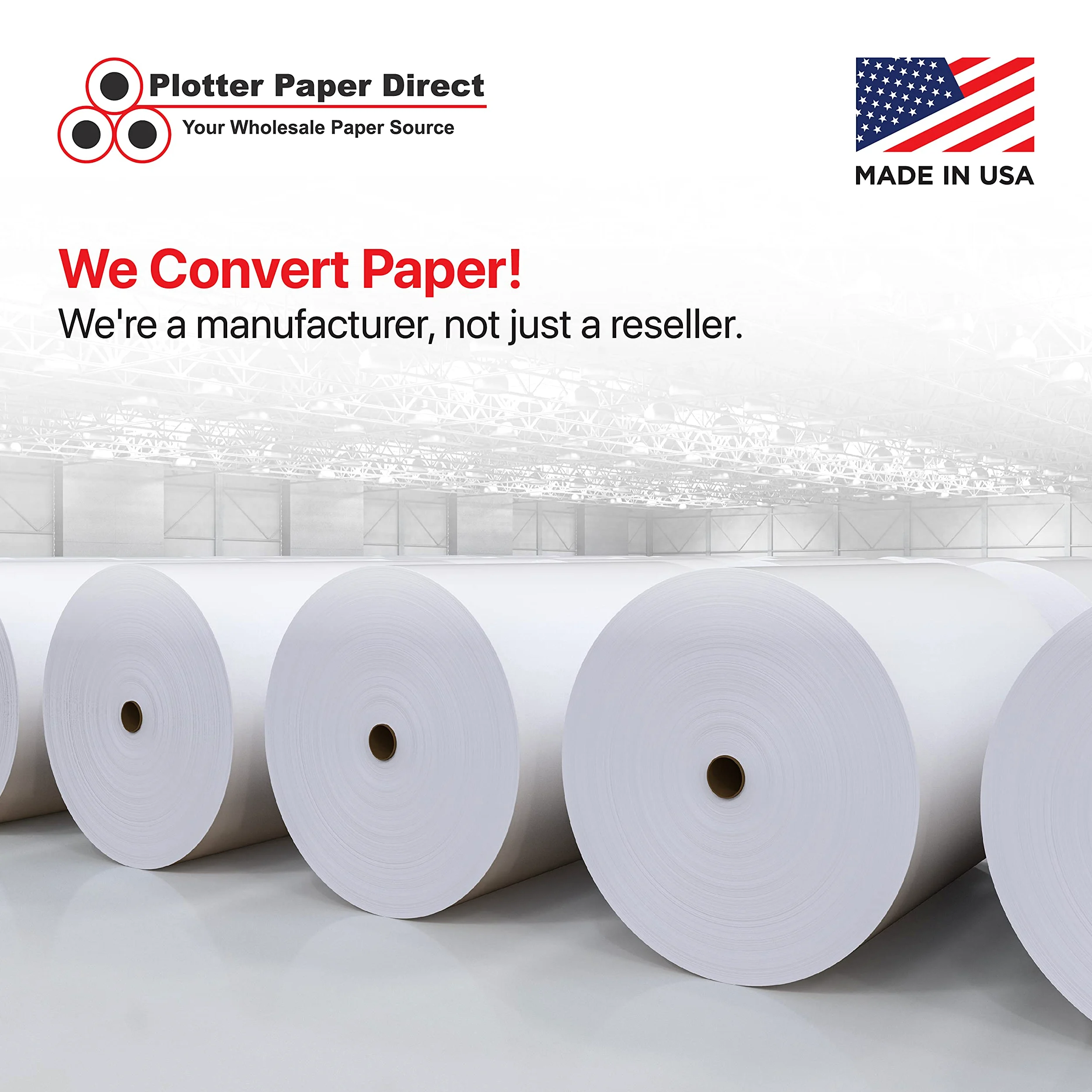 Plotter Paper Direct (10,9 kg, beschichtet | 4 Rollen, 5,1 cm Kern | 91,4 cm x 91,4 m) für CAD-Druck auf Breitformat-Tintenstrahldruckern