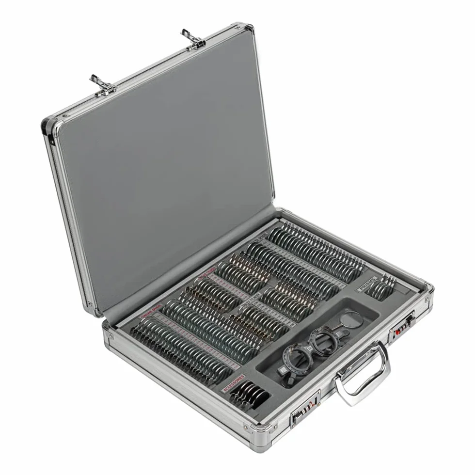 158-teiliges optisches Testobjektiv-Set, Metallrand, Aluminiumgehäuse