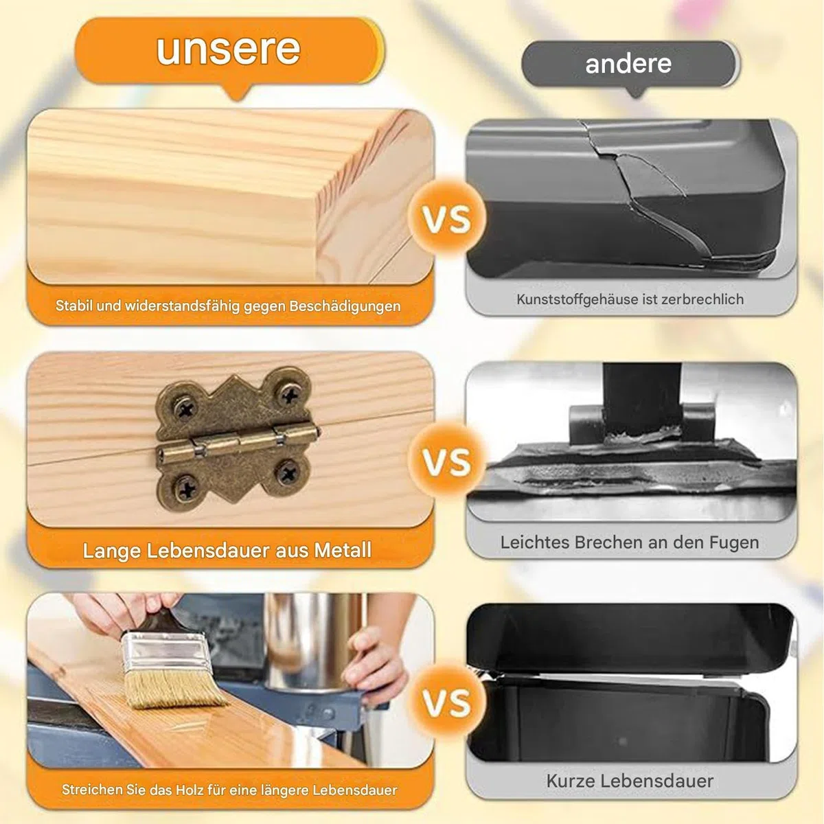 Generisch Holzkartenbox aus Holz - enthält 150 farbenfrohe A7 -Karteikarten | Kartenorganisator mit Deckel für Küchenrezept Büroschule | Karteikarten Box - Notizhalter Datei Organizer Divider Fall