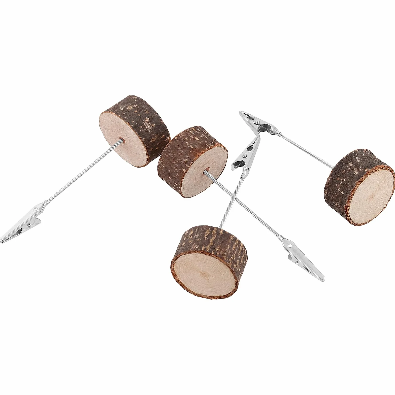KEILEOHO 30 Stück Fotohalter Holz mit Klammern, Memo Clip Halter Ständer, Postkartenhalter Kartenständer Fotoständer mit Clip Klammer für Postkarte, Karte, Foto, Hochzeit, Festival, Party