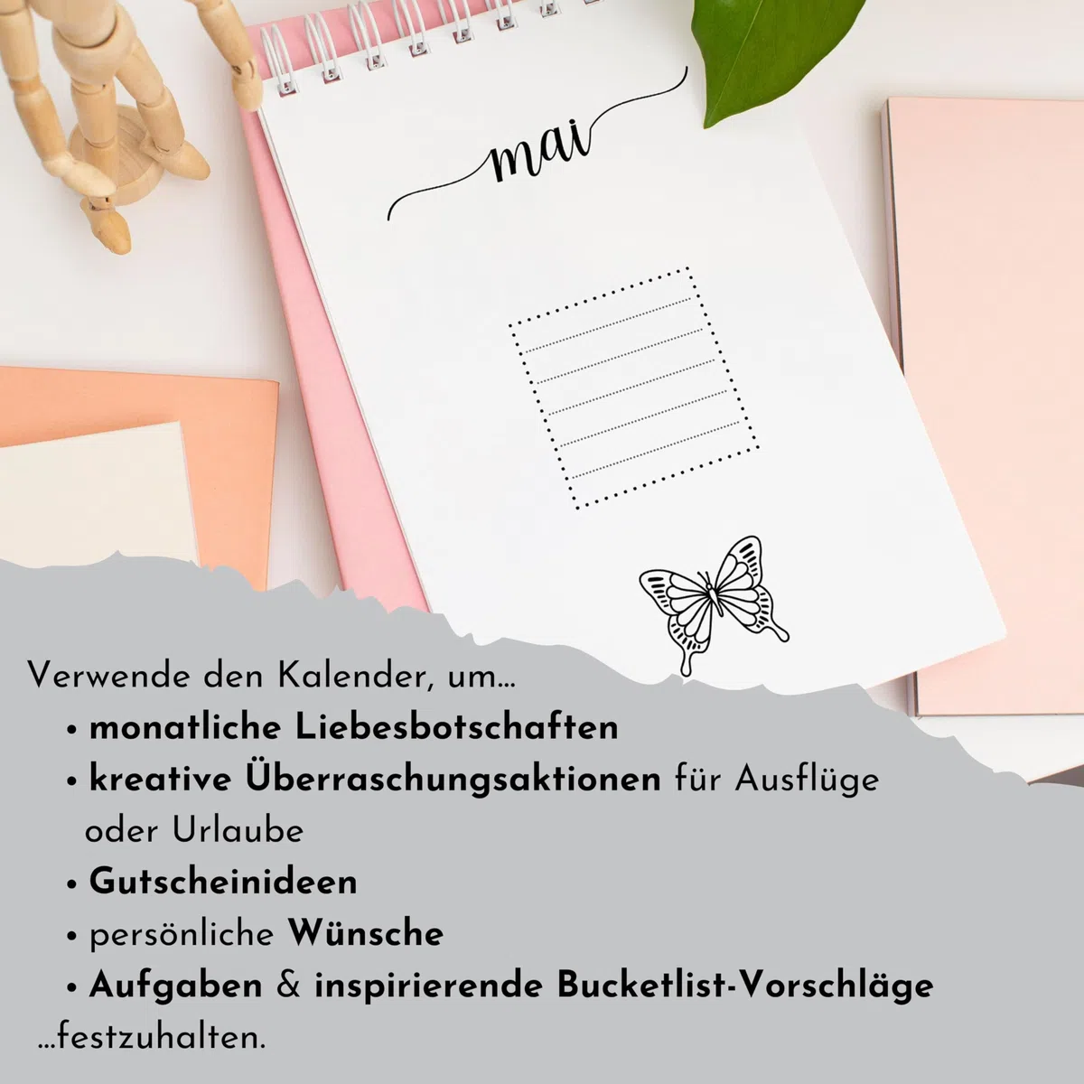 Gutscheinkalender Momente statt Dinge - 12 Gutscheine Rubbelkalender als kreative Geschenkidee