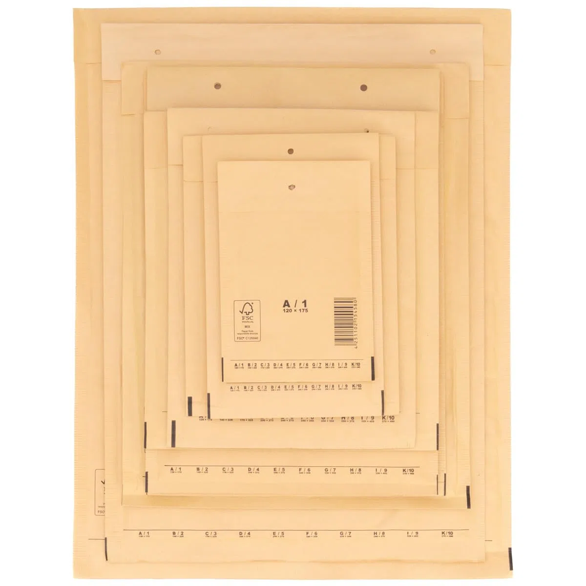 verpacking Luftpolstertaschen 200 x 275 mm Braun D4 [Größe und Stückzahl wählbar] selbstklebend geeignet für DIN B5 C5+ Versandtaschen mit Luftpolster 50 Stück