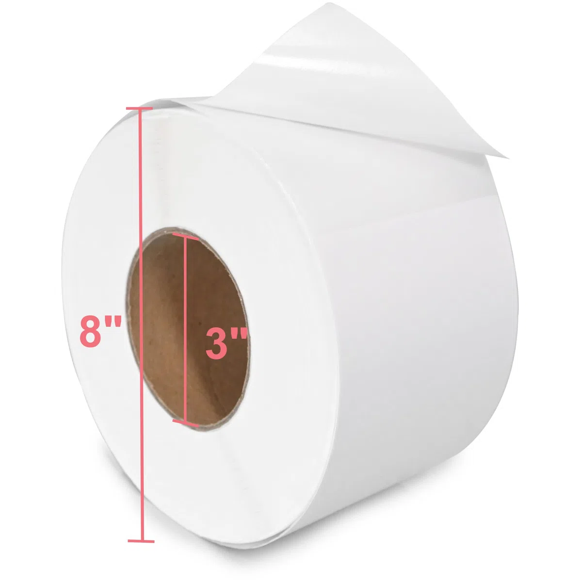 L LIKED Thermo-Etiketten, 10,2 x 15,2 cm, perforiert, industrielle Thermo-Versand-Etiketten mit 7,6 cm Kern, 4000 Stück