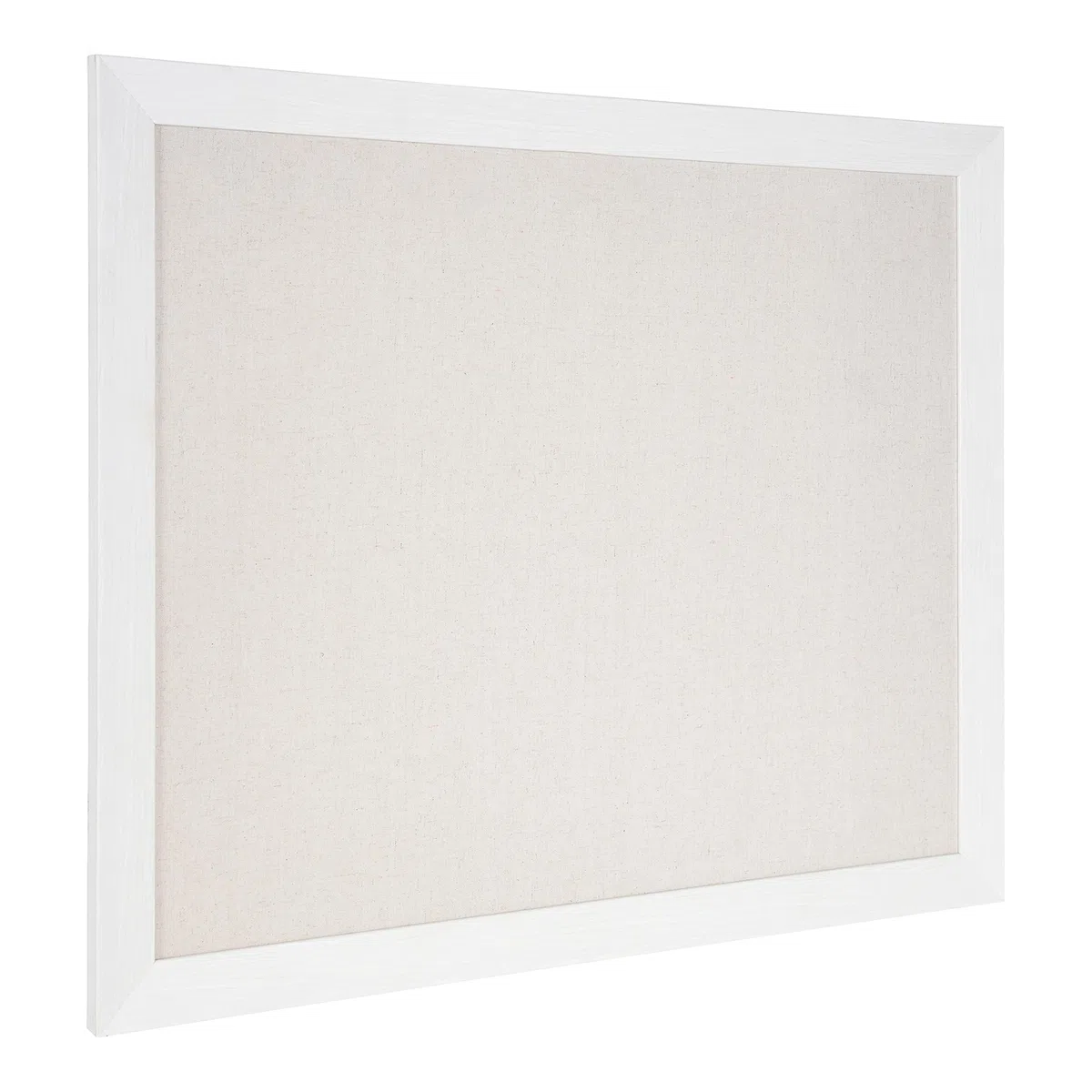 DesignOvation Beatrice Pinnwand, gerahmt, Leinen, 68 x 83 cm, Weiß