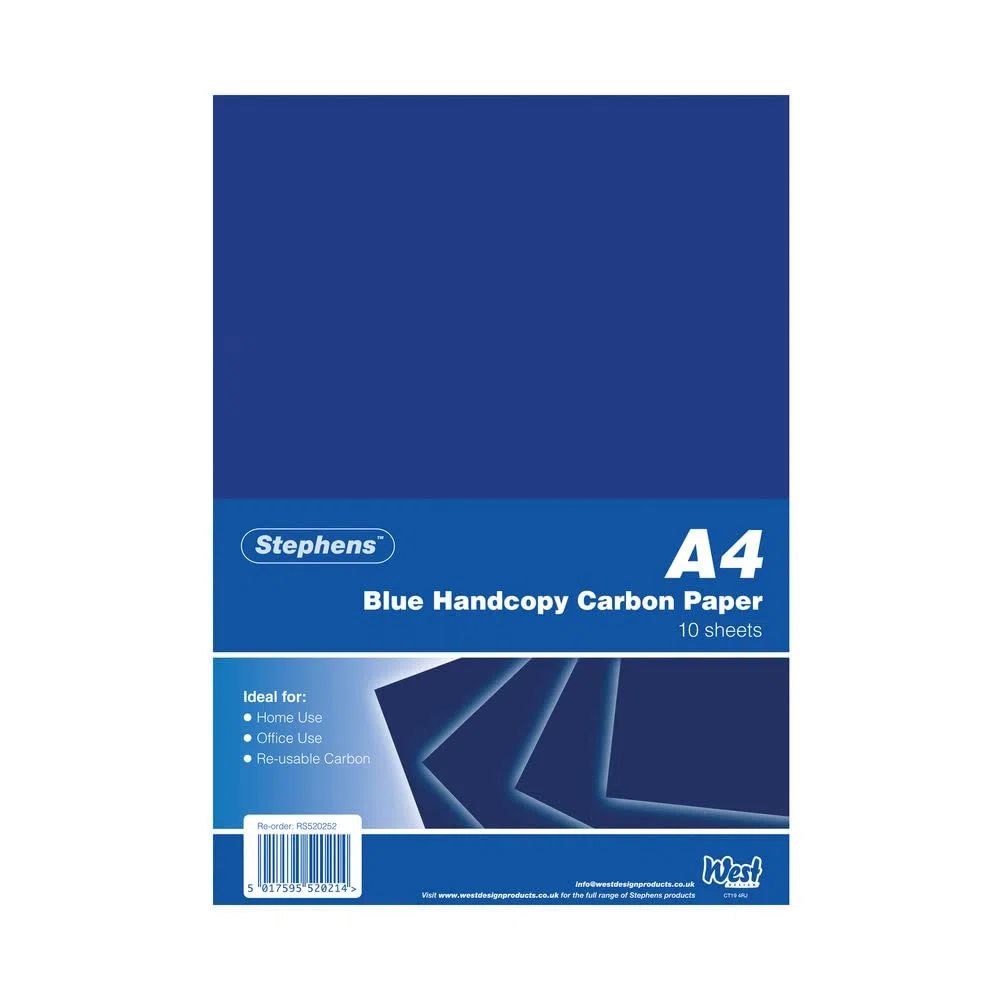 Stephens Blaues A4-Handpapier, Kohlepapier, 10 Stück