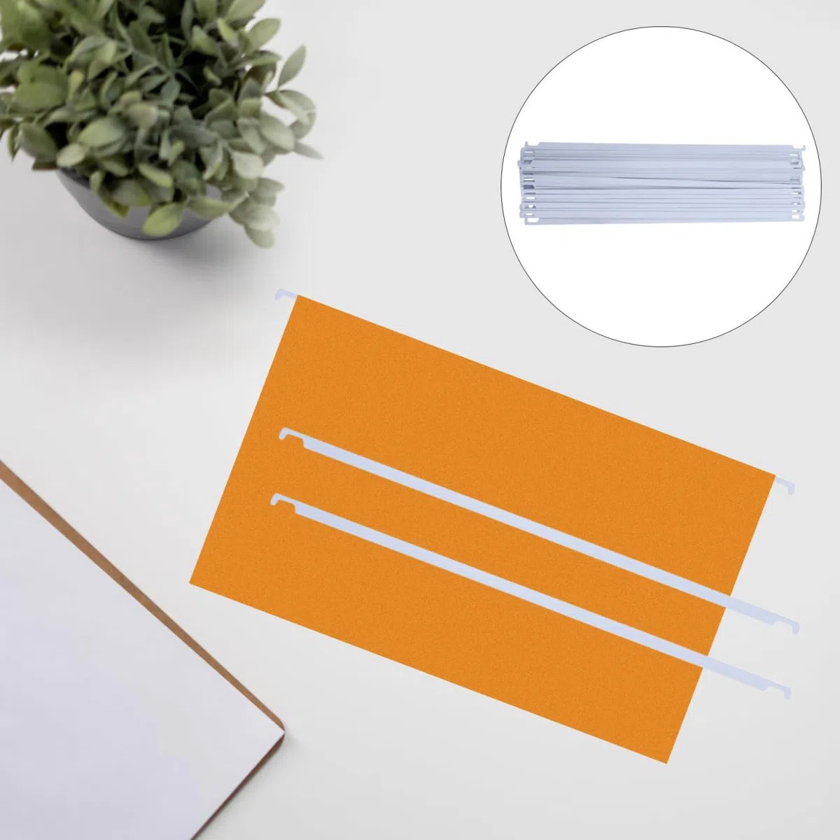 50 Stück Metall Hängeregisterleisten Weiß Robuste File Folder Frame Bars Langlebige Trennleisten für Büro Dokumenten Organizer Einfache Installation für Aktenrahmen