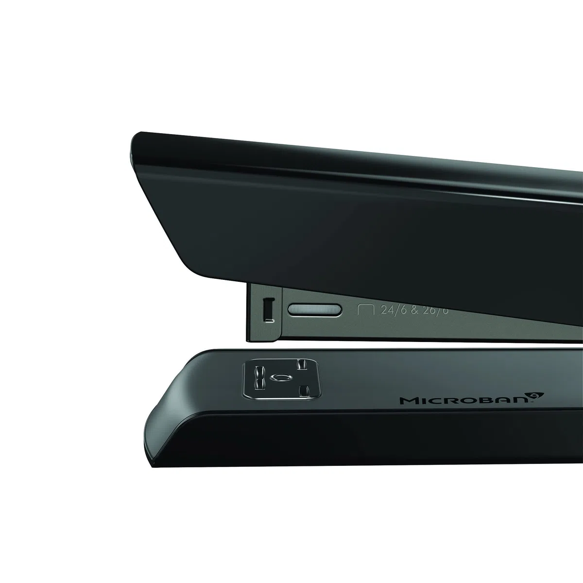 Fellowes Tacker LX820 Klassischer Hefter mit Microban Technologie - 20 Blatt Kapazität - Vollstreifen Heftgerät für 24/6mm und 26/6mm Hefklammern - schwarz - 1 Stück (Packung mit 2)