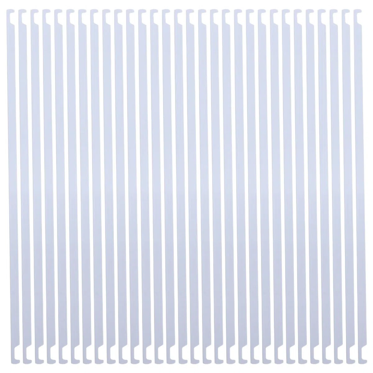 50 Stück Metall Hängeregisterleisten Weiß Robuste File Folder Frame Bars Langlebige Trennleisten für Büro Dokumenten Organizer Einfache Installation für Aktenrahmen