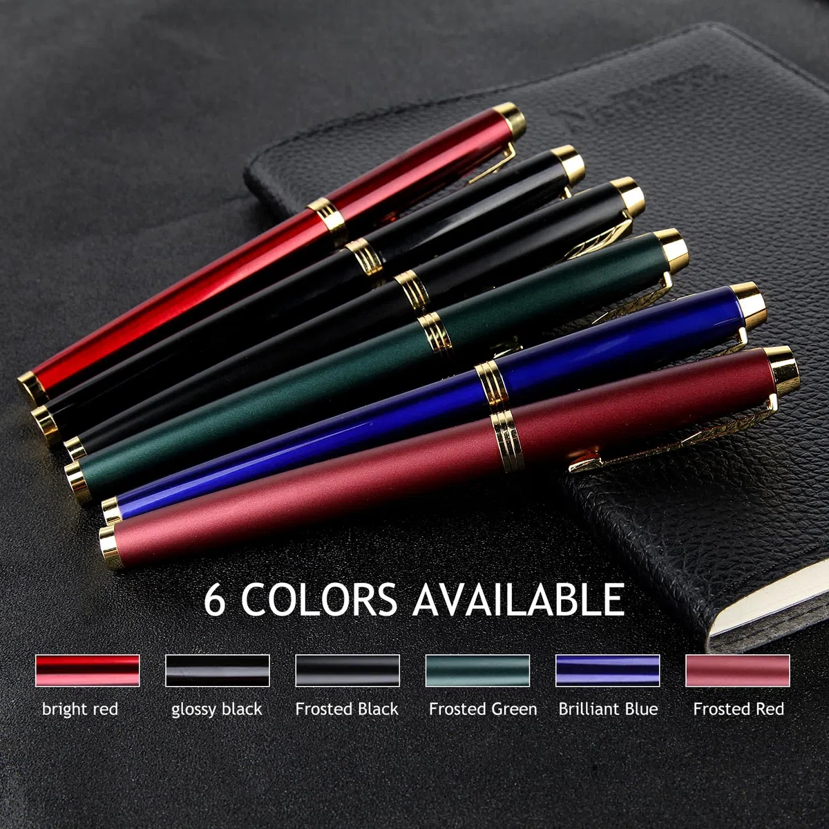 Füllstift Feinpunkt glatte Schreibstifte für Journaling Fancy Stifte mit Geschenkkoffer 8 schwarze Tintenpatronen ein EF-Spitze eine Tinte konvertieren schöne Stift Schriftsteller Geschenke (Rot)