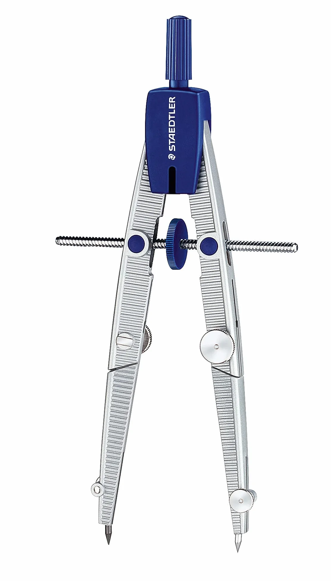 STAEDTLER Noris Club 550 02 Zirkel Schulzirkel mit Schnellverstellung, Set mit Verlängerungsstange und Universaladapter, mit Spindelführung, exakt und präzise, stabiles Etui mit Klappdeckel