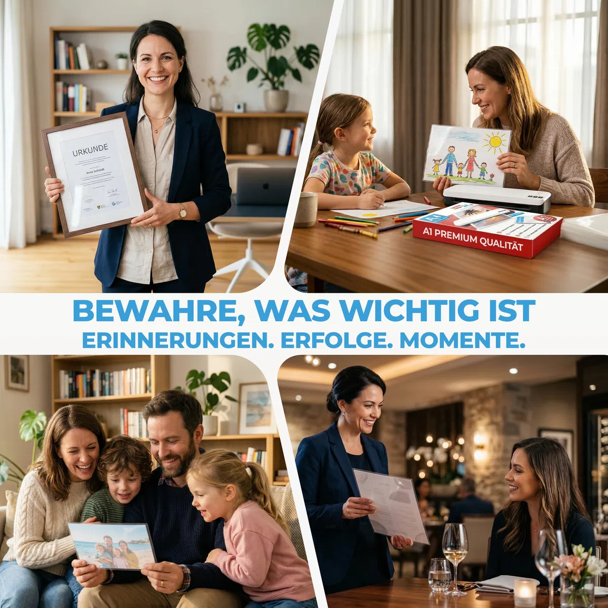 XLam Laminierfolien A4-2 x 80 Mic - matt/glänzend - 100 Stück- PREMIUMQUALITÄT FÜR PERFEKTE LAMINIERERGEBNISSE
