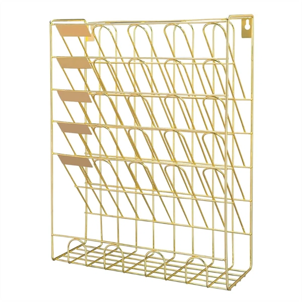 Mesh Wandliteraturhalter， An der Wand montierter Aktenhalter aus Metall mit 6 Fächern, Zeitschriftenpostständer, verwendet for die Aufbewahrung von Dokumenten und Schreibwaren im Home-Office-Schreibti