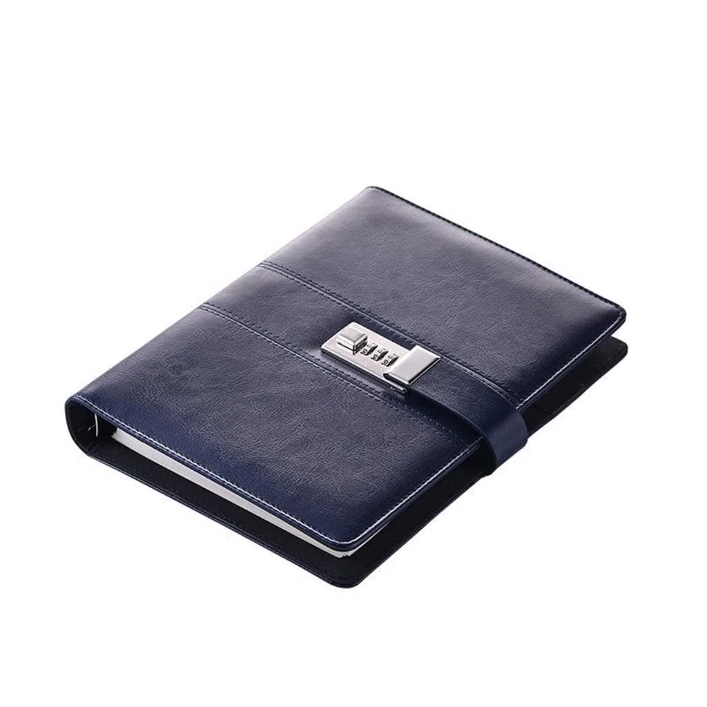 A5-Binder, Spiral-Notizbücher und Tagebuch mit Schloss, Passwort, Agenda, Büro, Business-Notizbücher, Schulbedarf (D A5)