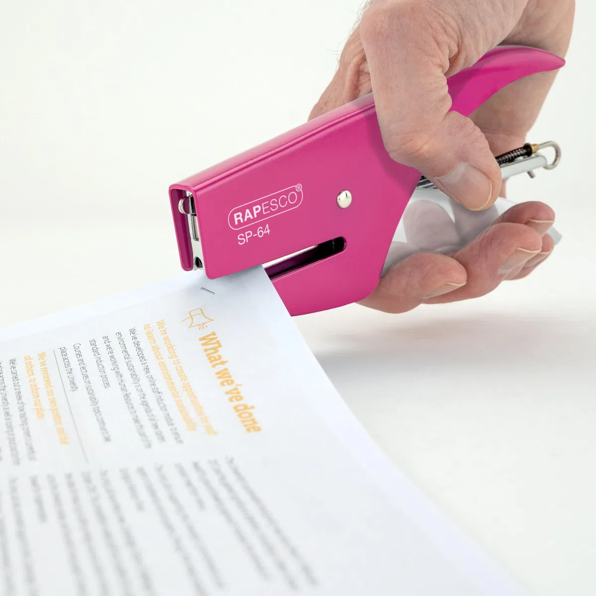 Rapesco 1382 SP-64 Heftzange und 1000 Heftklammern des Typs 21/4mm, 12 Blatt Kapazität, Fuchsia (Packung mit 2)