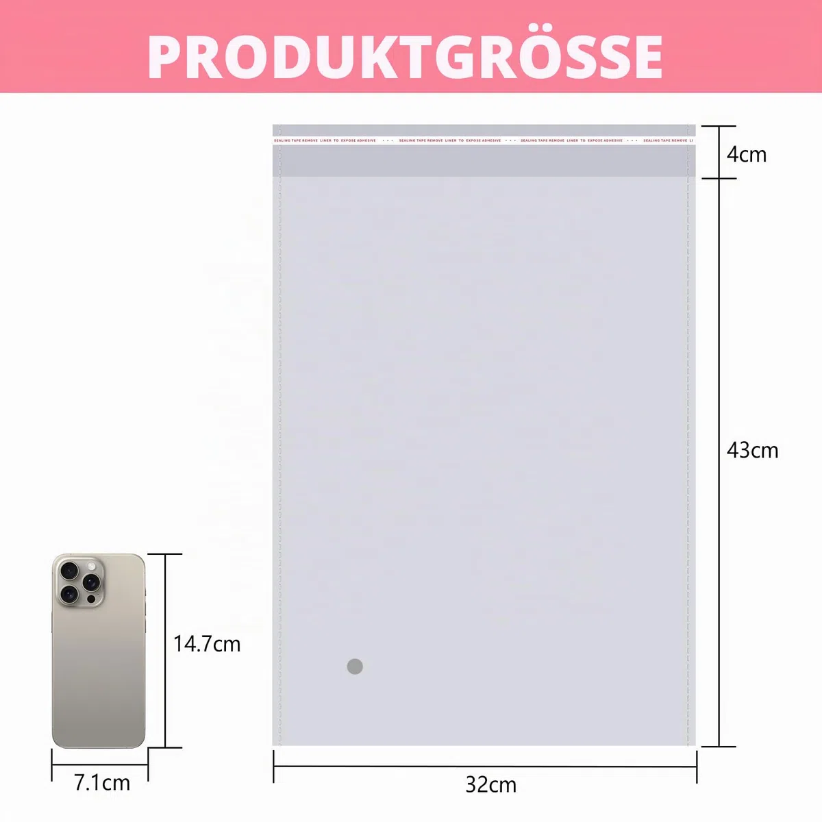 50 Stück Zellophanbeutel A3,Cellophantüten A3,Groß 32x44+4cm Flachbeutel Transparent A3 Selbstklebende für Kekse,Karten,Umschläge,Bilder,Kleider,Spielzeug